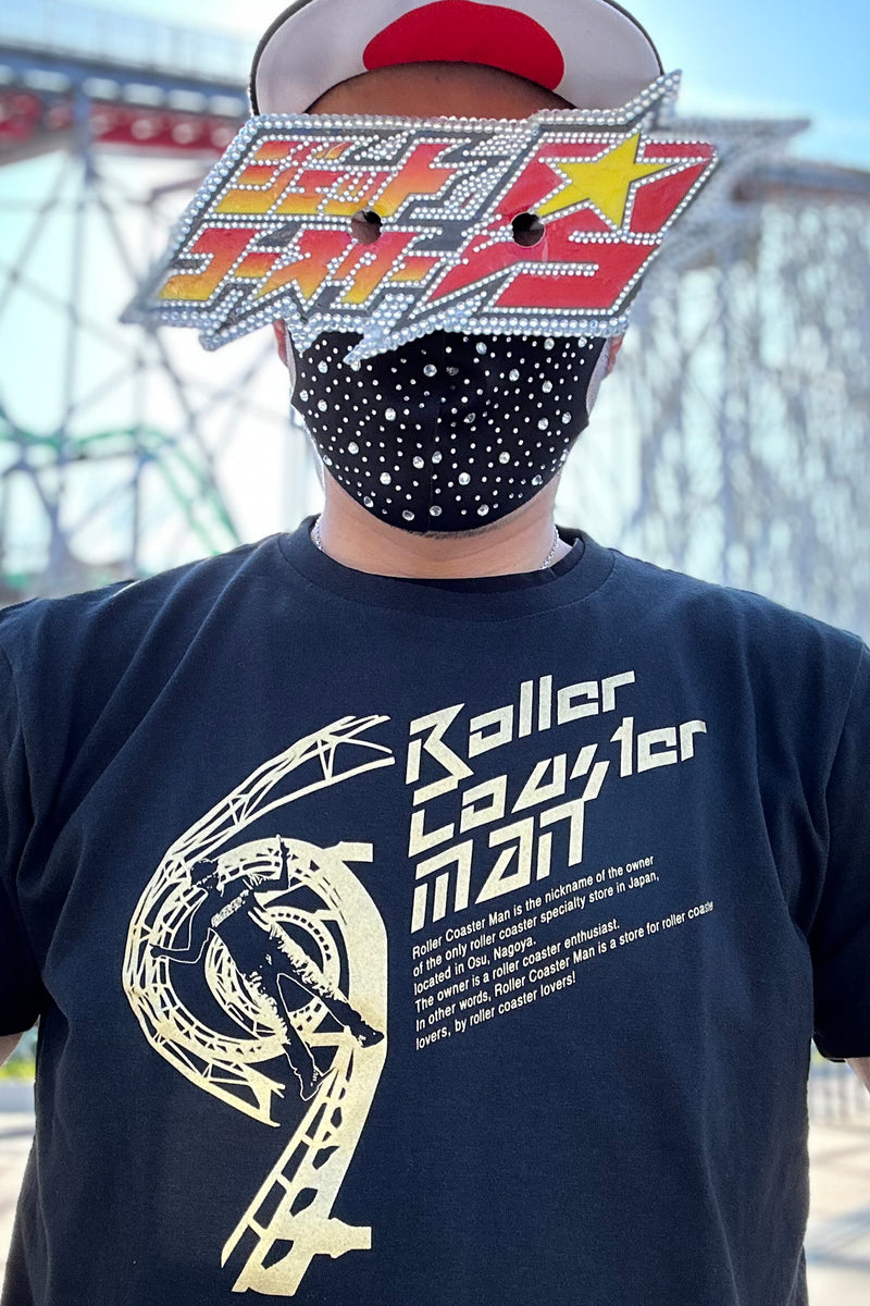 ★人気★【Golden 】★スターグリッターロゴ男性Tシャツ★ ジェットコースター男 ゴールド&シルバーTシャツ – XROSSCOUNTER